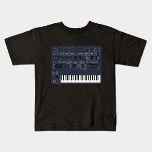 ARP 2600 - White/Blue - With Keyboard Kids T-Shirt